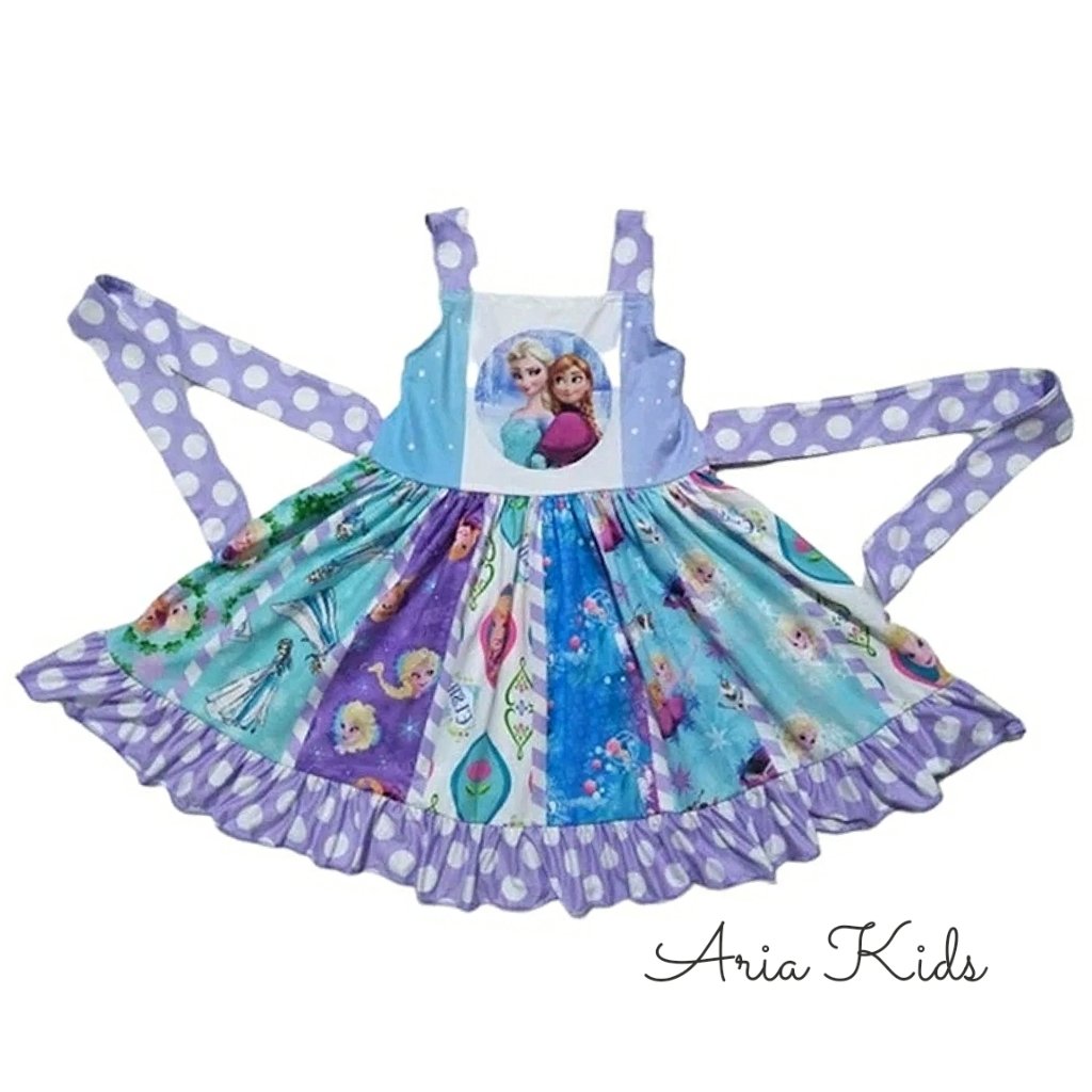 WHOLESALE BUNDLE - Frozen Sisters Sleeveless Dress (5 Pieces) - ARIA KIDS