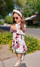 Mia Maroon Floral Print Twirl Dress - ARIA KIDS