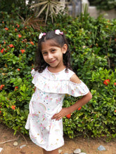 Pastel Unicorn Open Shoulder Dress - ARIA KIDS