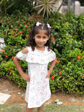 Pastel Unicorn Open Shoulder Dress - ARIA KIDS