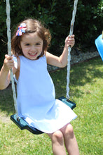 July Tie Knot Dress in Red and Blue - ARIA KIDS