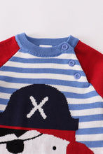 Pirate button knit sweater baby romper