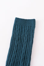 Teal knit knee high sock - ARIA KIDS