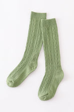 Sage knit knee high sock
