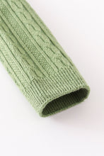 Sage knit knee high sock