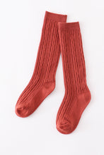Rust knit knee high sock - ARIA KIDS