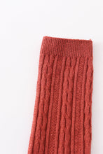 Rust knit knee high sock - ARIA KIDS