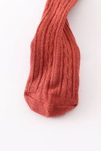 Rust knit knee high sock - ARIA KIDS