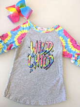 WHOLESALE CLEARANCE BUNDLE - Tie Dye Wild Child Ruffle Icing Shirt - ARIA KIDS
