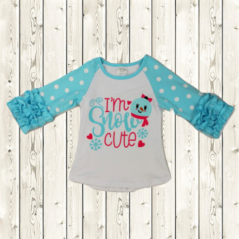 WHOLESALE CLEARANCE BUNDLE - I'm Snow Cute Snowman Raglan Icing Shirt - ARIA KIDS