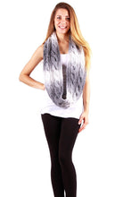 Shaded Grey and White Knitted Infinity Scarf - ARIA KIDS