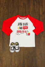 Just a Kid who Loves a Chick Fila Unisex Raglan Shirt - ARIA KIDS