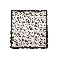 Leopard Ruffle Minky Baby Blanket - ARIA KIDS