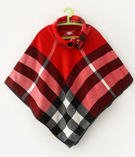 Adult Size - ARIA Plaid Collared Poncho - in 4 Colors - ARIA KIDS