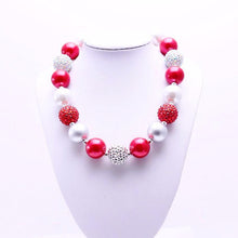 "Robin" Mommy and Me Chunky Necklace Christmas Gift in Red - ARIA KIDS