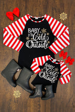 WHOLESALE BUNDLE - Striped Mommy & Me Matching Raglan - "Baby It's Cold Outside" - ARIA KIDS