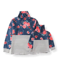 Mommy & Me Floral Turtleneck Striped Pullovers - ARIA KIDS