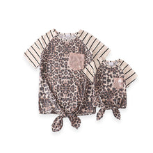 Mommy & Me Leopard Stripe Sequins Pocket Shirt - ARIA KIDS