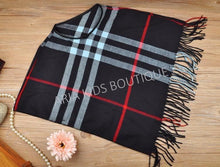 NAVY - ARIANA Toddler Girl Round Neck Plaid Poncho - ARIA KIDS