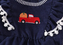 Navy Corduroy Pumpkin Truck Baby Romper & Shirt Set - ARIA KIDS