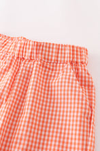 Orange plaid candy corn smocked boy set - ARIA KIDS