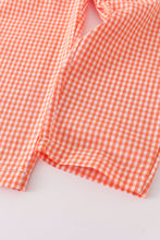 Orange plaid candy corn smocked boy set - ARIA KIDS