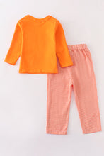 Orange plaid candy corn smocked boy set - ARIA KIDS