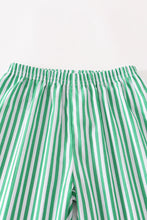 Orange duck applique stripe pants set