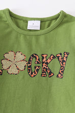 Green leopard lucky skirt bell girl set - ARIA KIDS