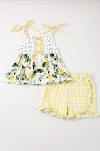 Lemon print strap girl set - ARIA KIDS