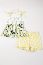 Lemon print strap girl set - ARIA KIDS