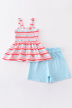 Pink stripe star shorts set - ARIA KIDS