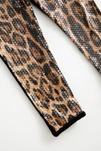Thanksgiving pumpkin leopard sequin pants set