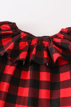 Red and black plaid top & jean pants set - ARIA KIDS