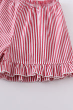 Blue truck baseball applique ruffle shorts set - ARIA KIDS