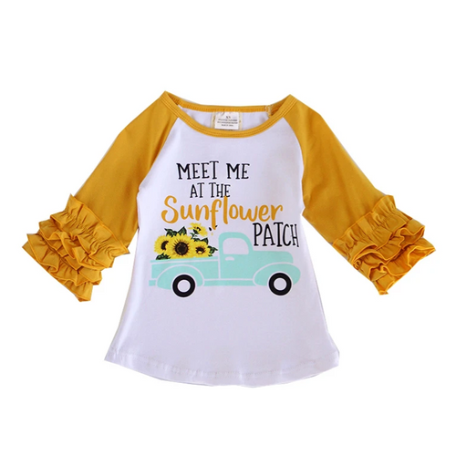 Meet Me at The Sunflower Patch Raglan Shirt - ARIA KIDS