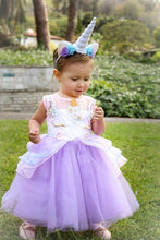 Purple "My Unicorn Princess" Floral Tutu Dress - ARIA KIDS
