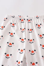 White snowman print pajamas set - ARIA KIDS