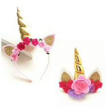 Rose Unicorn Headband in Pink & Gold - ARIA KIDS