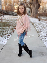 ARIANA Toddler Girl Fringe Plaid Poncho - 4 Colors!! - ARIA KIDS