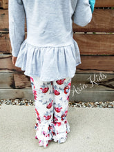 Tiny Teenager Floral Burgundy/Grey 2-Piece Outfit Fall Pant Set - ARIA KIDS