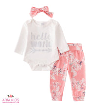 Hello World 3-Piece Baby Gift Set - ARIA KIDS