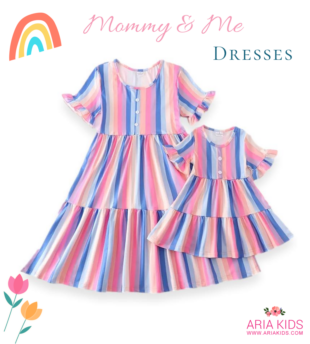 Pastel rainbow baby dress clearance