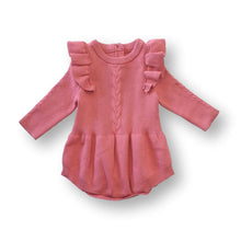 Valentina Ruffle Knit Baby Romper - Ivory (PREMIUM) 24M left - ARIA KIDS