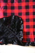 Baby Buffalo Plaid Blanket + Hair Bow Baby Shower Christmas Gift Set - ARIA KIDS