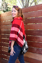 Adult Size - ARIA Plaid Collared Poncho - in 4 Colors - ARIA KIDS