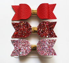 Glitter & Faux Leather Bow Gift - 3-Piece Gift Set - ARIA KIDS