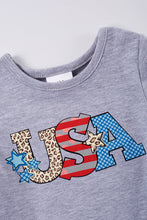 Grey "USA" print baby romper - ARIA KIDS