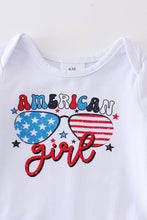 White "america girl" baby skirt set