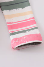 Multicoloured stripe ruffle girls baby romper